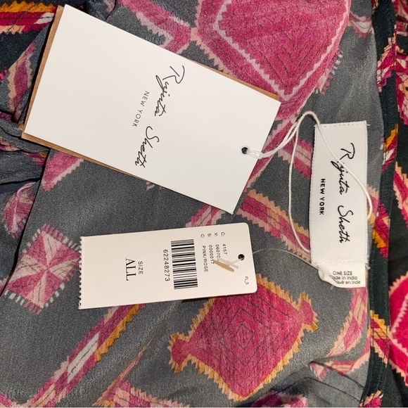 NWT  Anthropologie Rujuta Sheth Gather Front Caftan Dress One Size - Picture 11 of 13